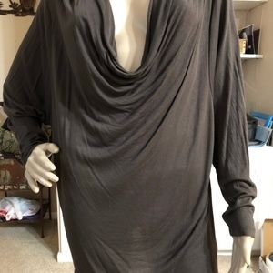 Cute brown shirt dress XL, cow neck Jennifer Lopez